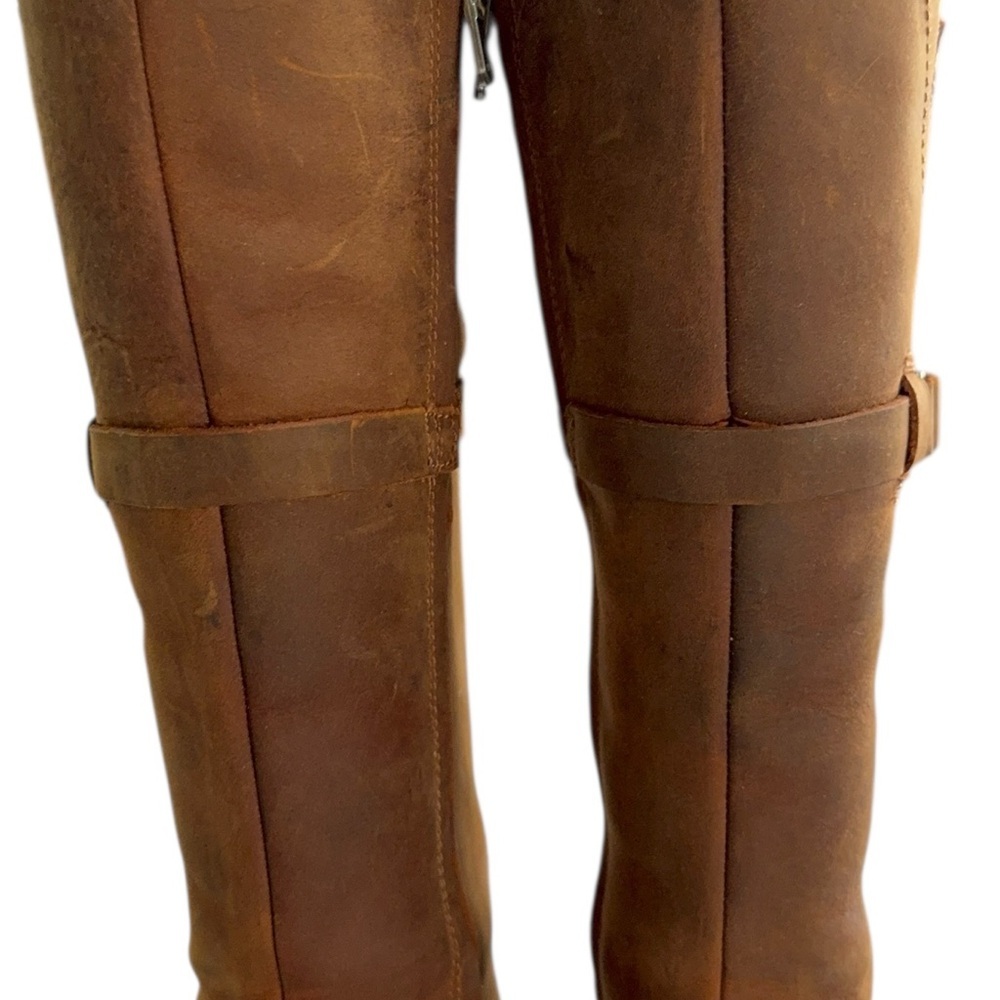 Teva De La Vina tall boots in brown waterproof leather Size 6.5 - Picture 8 of 10